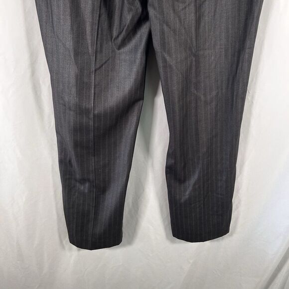 New Axist City Pant Men's 34x32 Grey Striped Flat Front Office Work - Picture 7 of 10